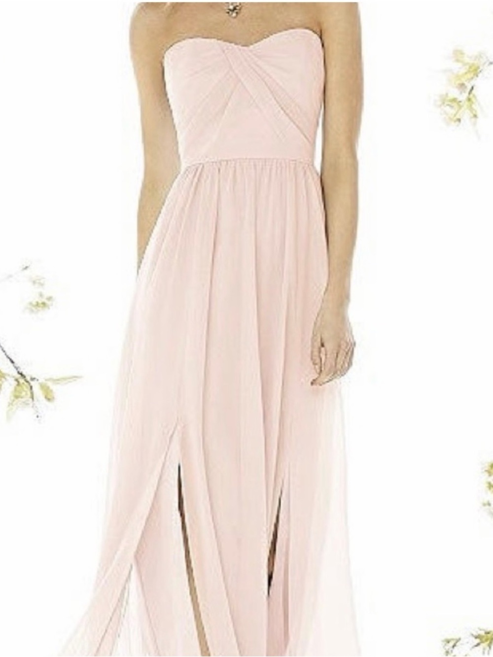 🥂 Social Bridesmaid blush strapless bridesmaid dress. Size 2.